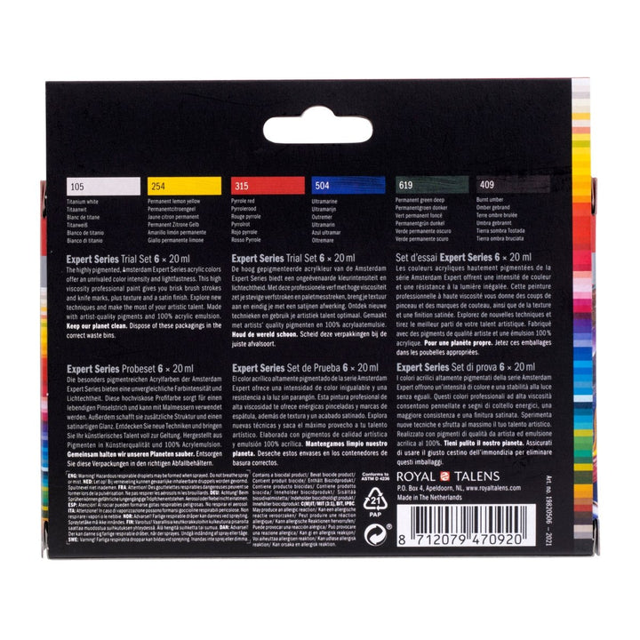 Amsterdam Expert Series acrylic paint trial set | 6 x 20 ml