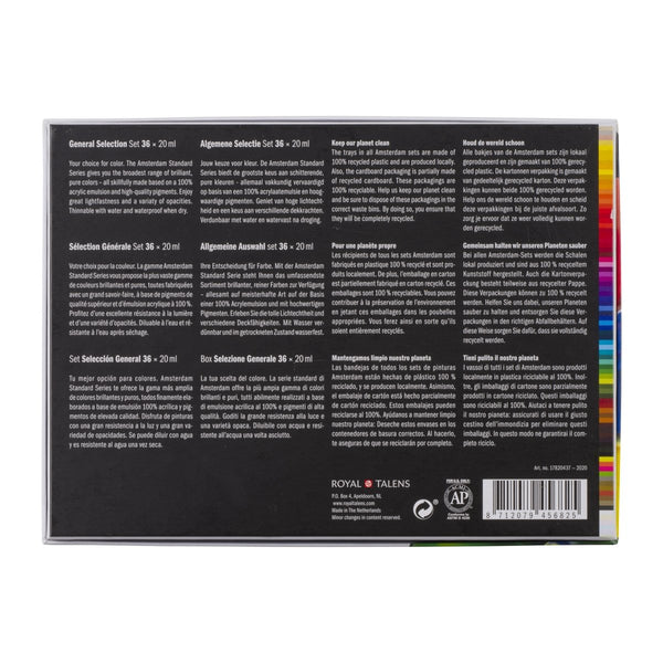 Amsterdam Standard Series acrylic paint general selection set | 36 x 20 ml