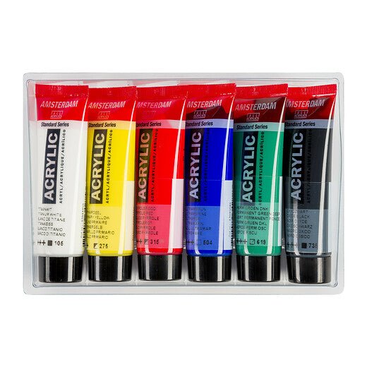 Amsterdam Standard Series acrylic paint general selection set | 6 x 20 ml