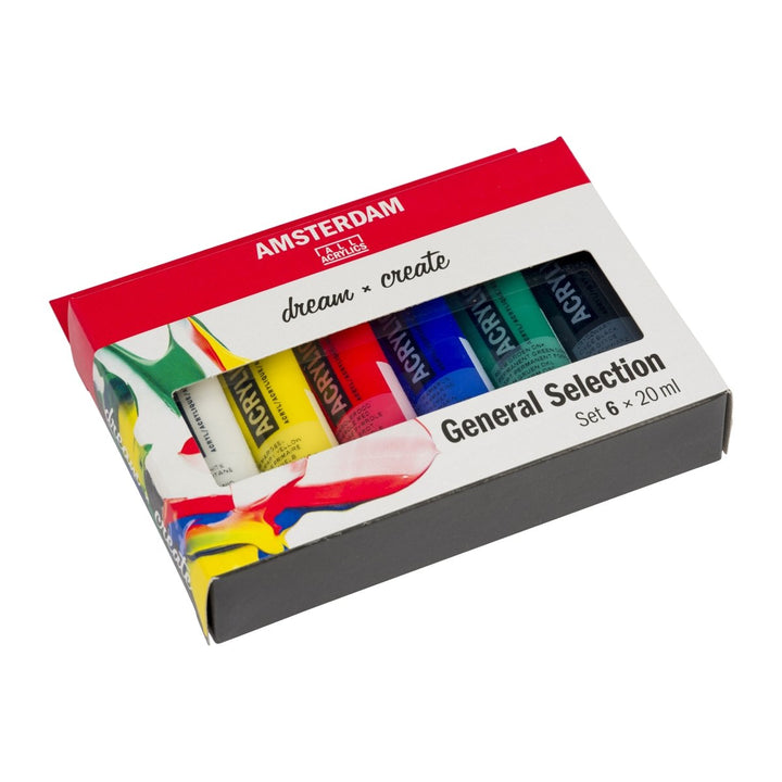 Amsterdam Standard Series acrylic paint general selection set | 6 x 20 ml