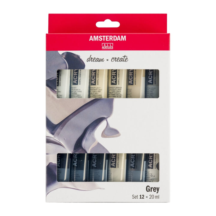 Amsterdam Standard Series acrylic paint grey set | 12 x 20 ml