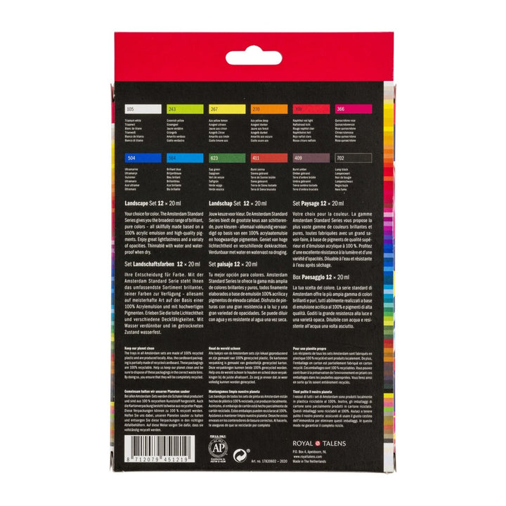 Amsterdam Standard Series acrylic paint landscape set | 12 x 20 ml