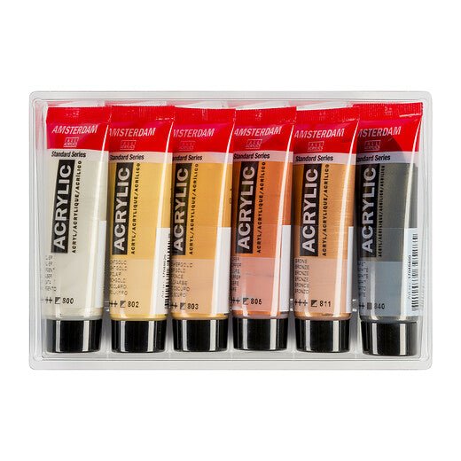 Amsterdam Standard Series acrylic paint metallic set | 6 x 20 ml