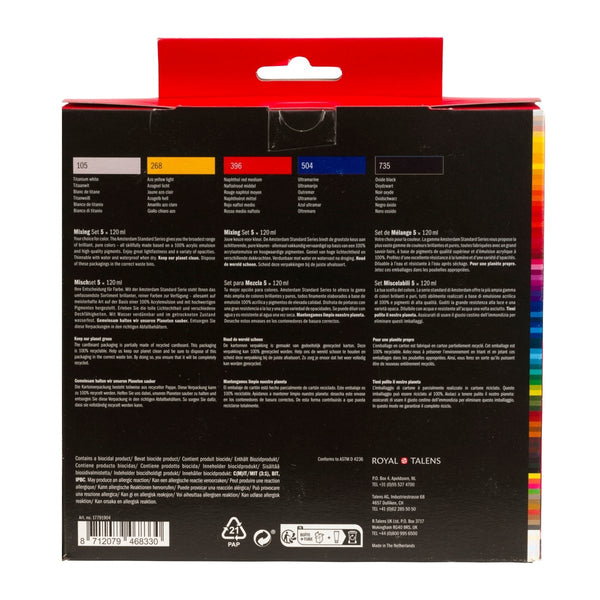 Amsterdam Standard Series acrylic paint mixing set | 5 x 120 ml