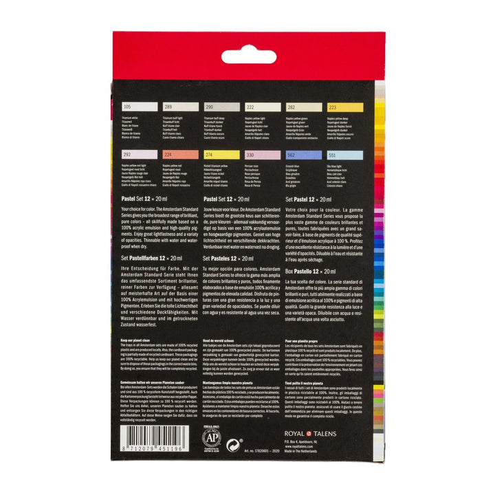 Amsterdam Standard Series acrylic paint pastel set | 12 x 20 ml