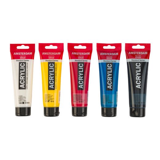 Amsterdam Standard Series acrylic paint primary set | 5 x 120 ml