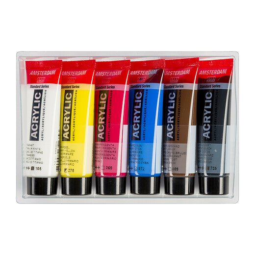 Amsterdam Standard Series acrylic paint primary set | 6 x 20 ml