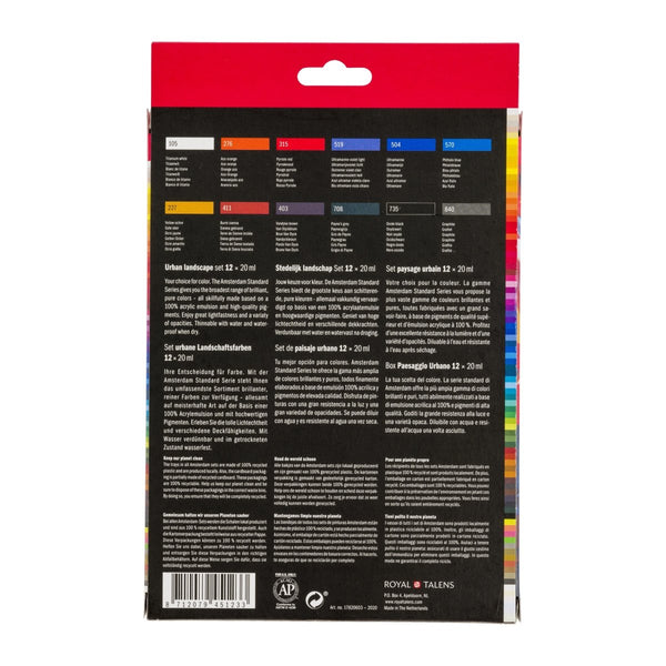 Amsterdam Standard Series acrylic paint urban landscape set | 12 x 20 ml