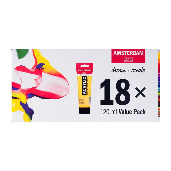 Amsterdam Standard Series acrylic paint value pack | 18 x 120 ml