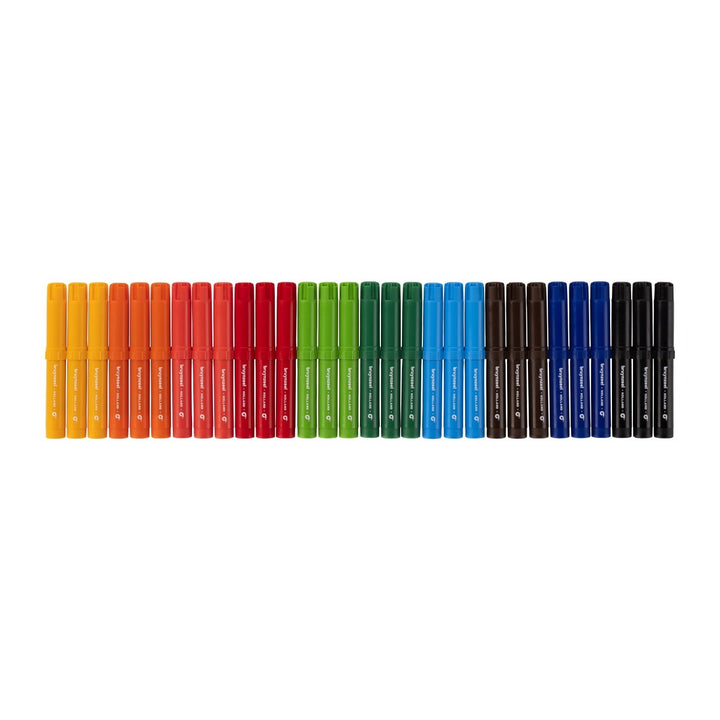 Bruynzeel Big point felt tips tin | 30 colours