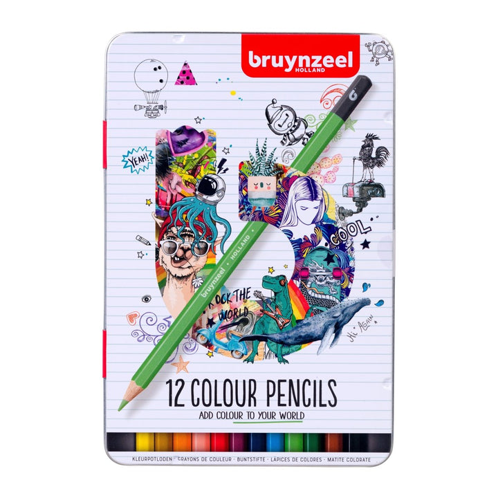 Bruynzeel Colour pencil tin | 12 colours