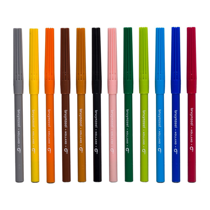 Bruynzeel Felt tip set | 12 colours