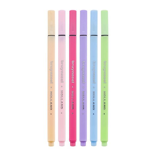 Bruynzeel Fineliner set pastel | 6 colours