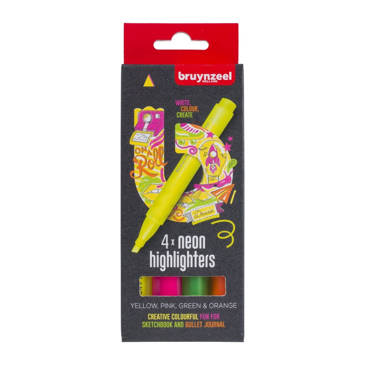 Bruynzeel Highlighter set neon | 4 colours