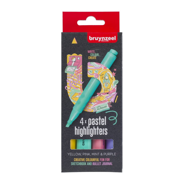 Bruynzeel Highlighter set pastel | 4 colours