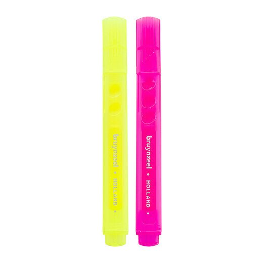 Bruynzeel Highlighter set | yellow and pink