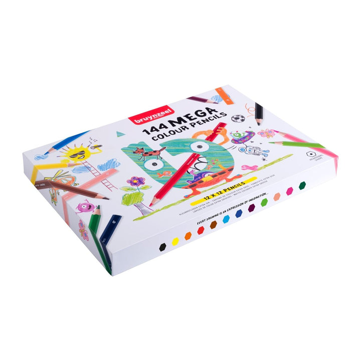 Bruynzeel Mega colour pencil set | 12 x 12 colours