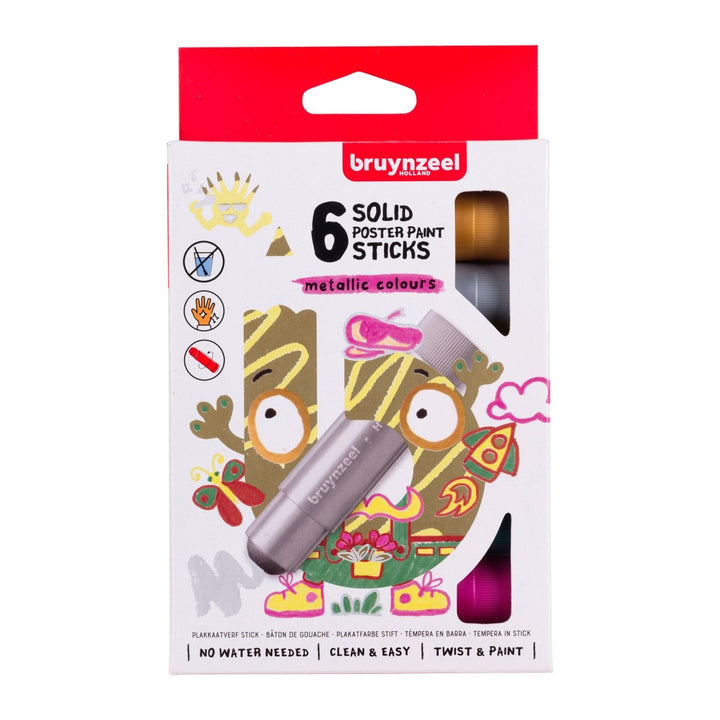 Bruynzeel Poster paint stick set Metallic | 6 colours