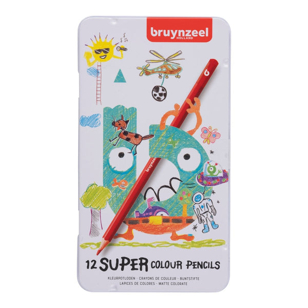 Bruynzeel Super colour pencil tin | 12 colours