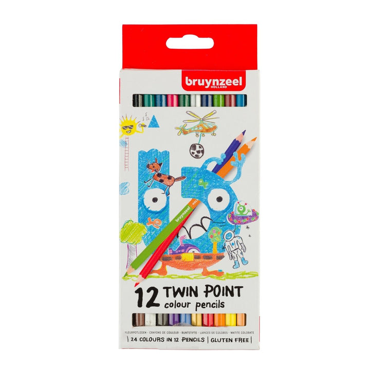 Bruynzeel Twin points colour pencil set | 12 colours