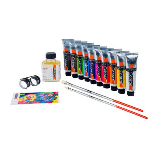 Cobra Artist oil colour gift set | 10 x 40 ml + accessories