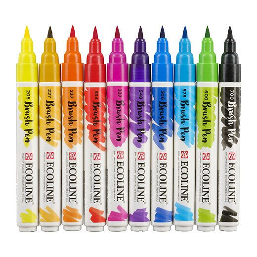 Ecoline Brush Pen set | 10 colours