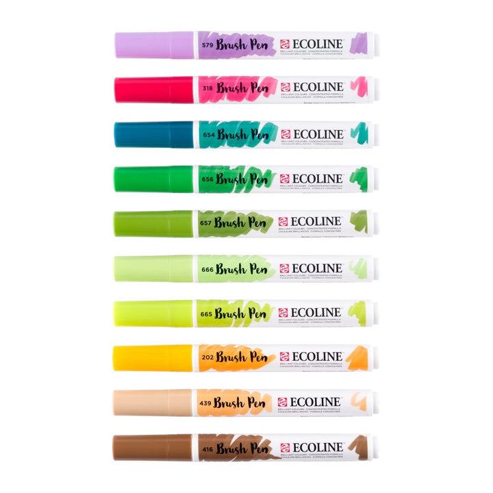 Ecoline Brush Pen set Botanic | 10 colours