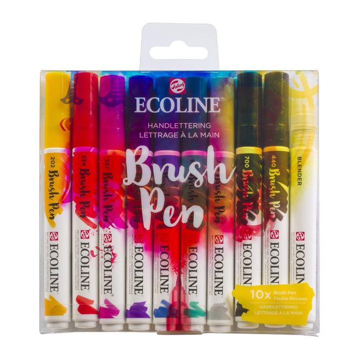 Ecoline Brush Pen set Hand Lettering | 10 colours