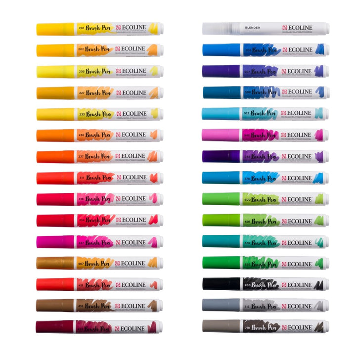 Ecoline Brush Pen set Primary | 30 colours