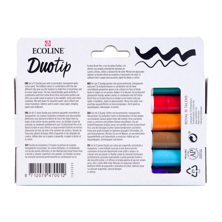 Ecoline Duotip marker set Basic | 12 colours