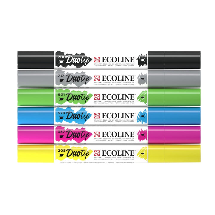 Ecoline Duotip marker set Basic | 6 colours