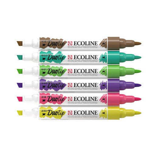 Ecoline Duotip marker set Botanic | 6 colours