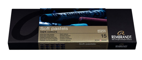 Rembrandt Soft pastel set Dark Colours | 15 whole pastels