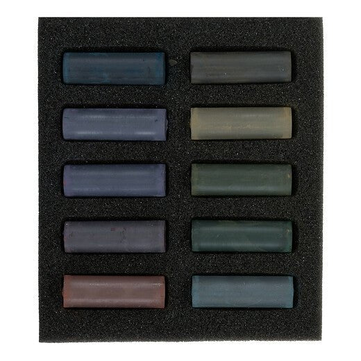 Rembrandt Soft pastel set Dark Shades | 10 half pastels