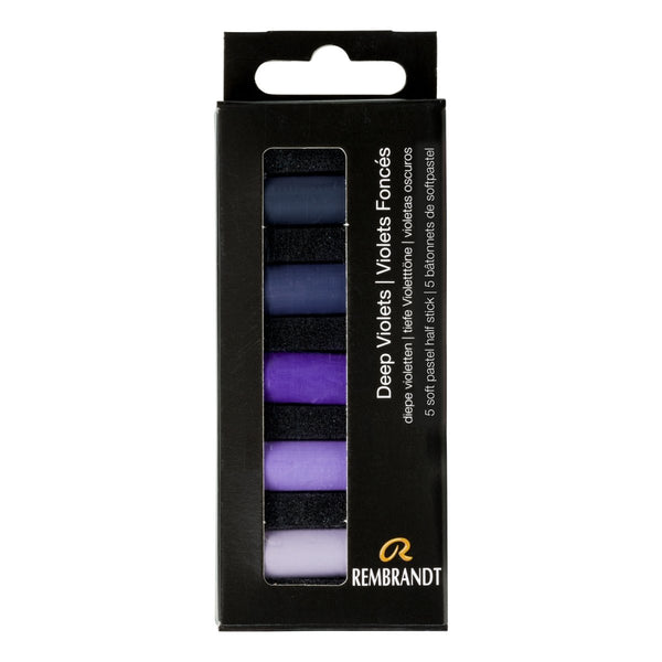 Rembrandt Soft pastel set Deep Violets | 5 half pastels