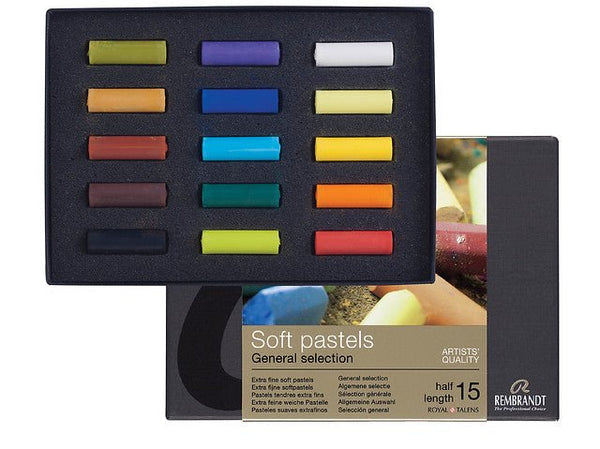 Rembrandt Soft pastel set General Selection | 15 half pastels