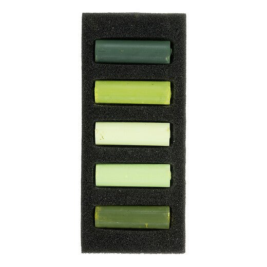 Rembrandt Soft pastel set Lush Greens | 5 half pastels