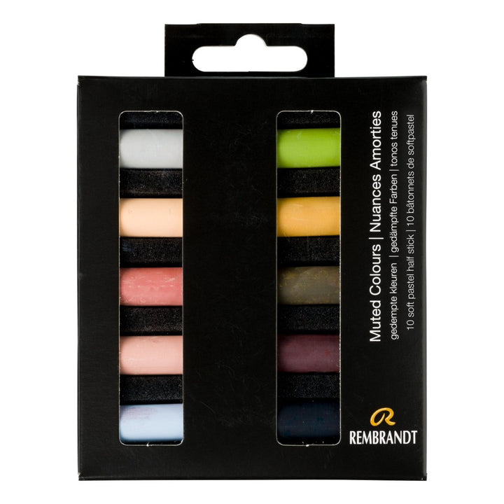 Rembrandt Soft pastel set Muted Colours | 10 half pastels