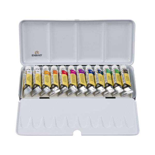 Rembrandt Watercolour metal tin set Opaque White Mixing Colour Selection | 12 x 10 ml tubes