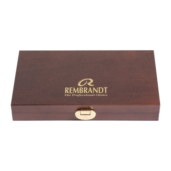 Rembrandt Watercolour wooden box set Traditional | 12 x 10 ml tubes + accessories