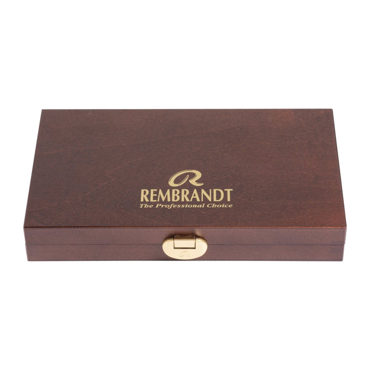 Rembrandt Watercolour wooden box set Traditional | 12 x 10 ml tubes + accessories