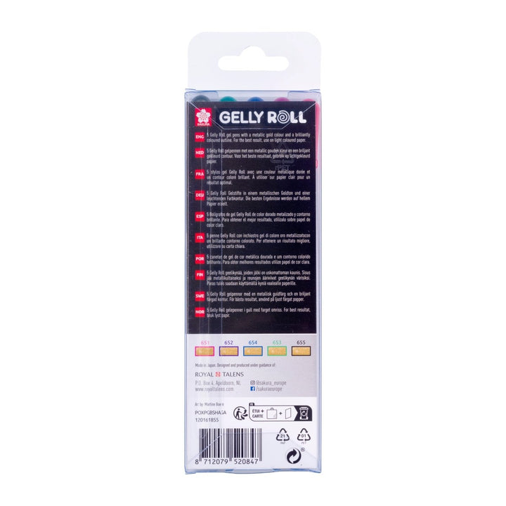 Sakura Gelly Roll Gold Shadow set | 5 colours