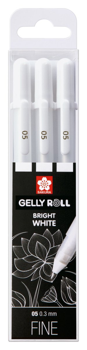 Sakura Gelly Roll set Bright White fine | 3 pens