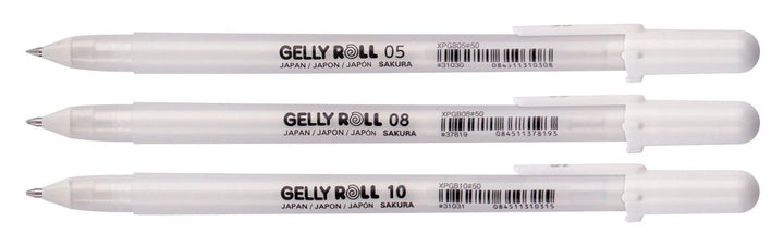 Sakura Gelly Roll set Bright White fine - medium - bold | 3 pens