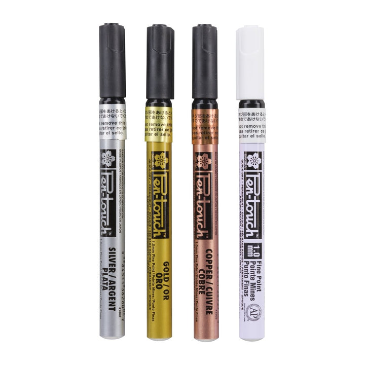 Sakura Pen - Touch Fine set Metallic + White | 4 colours