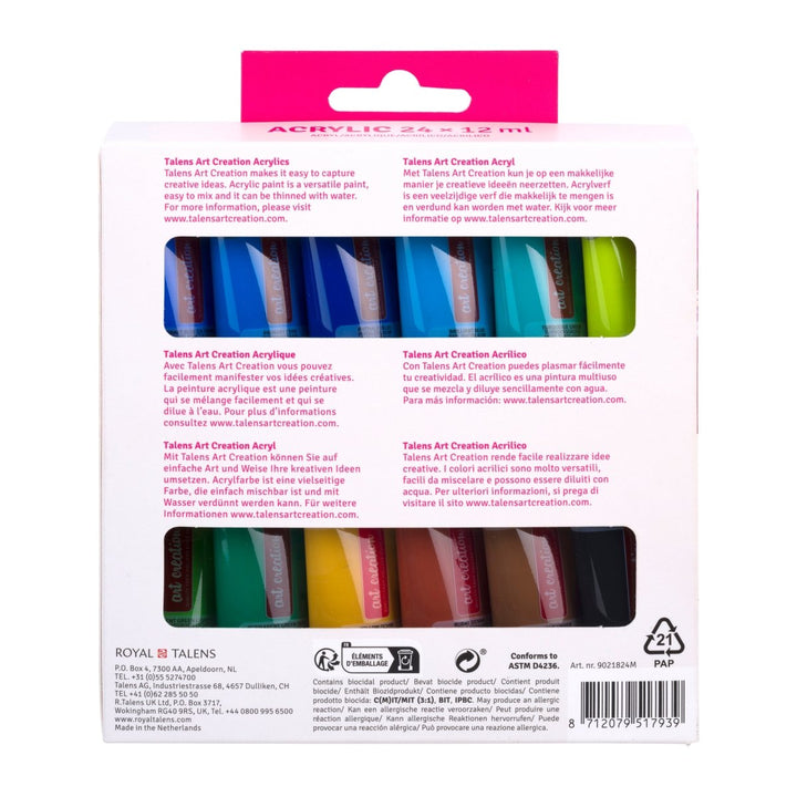 Talens Art Creation Acrylic colour set | 24 x 12 ml