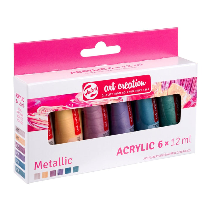 Talens Art Creation Acrylic colour set Metallic | 6 x 12 ml