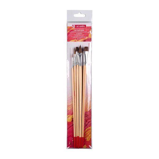 Talens Art Creation Oil & acrylic brush set ox hair | 5 brushes