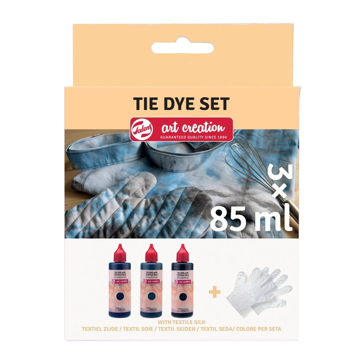 Talens Art Creation Tie - dye set Black | 3 x 85 ml + gloves