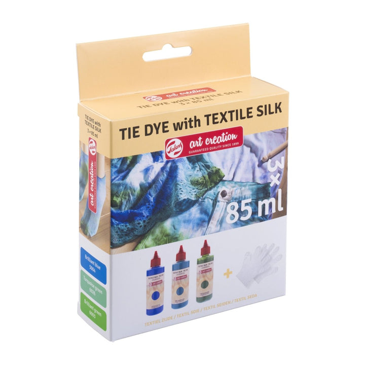 Talens Art Creation Tie - dye set Blue | 3 x 85 ml + gloves